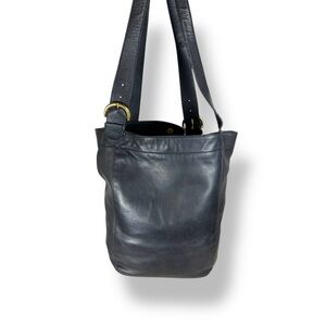 COACH Soho Vintage Large Leather Tote, 4082, Midnight, Navy Blue